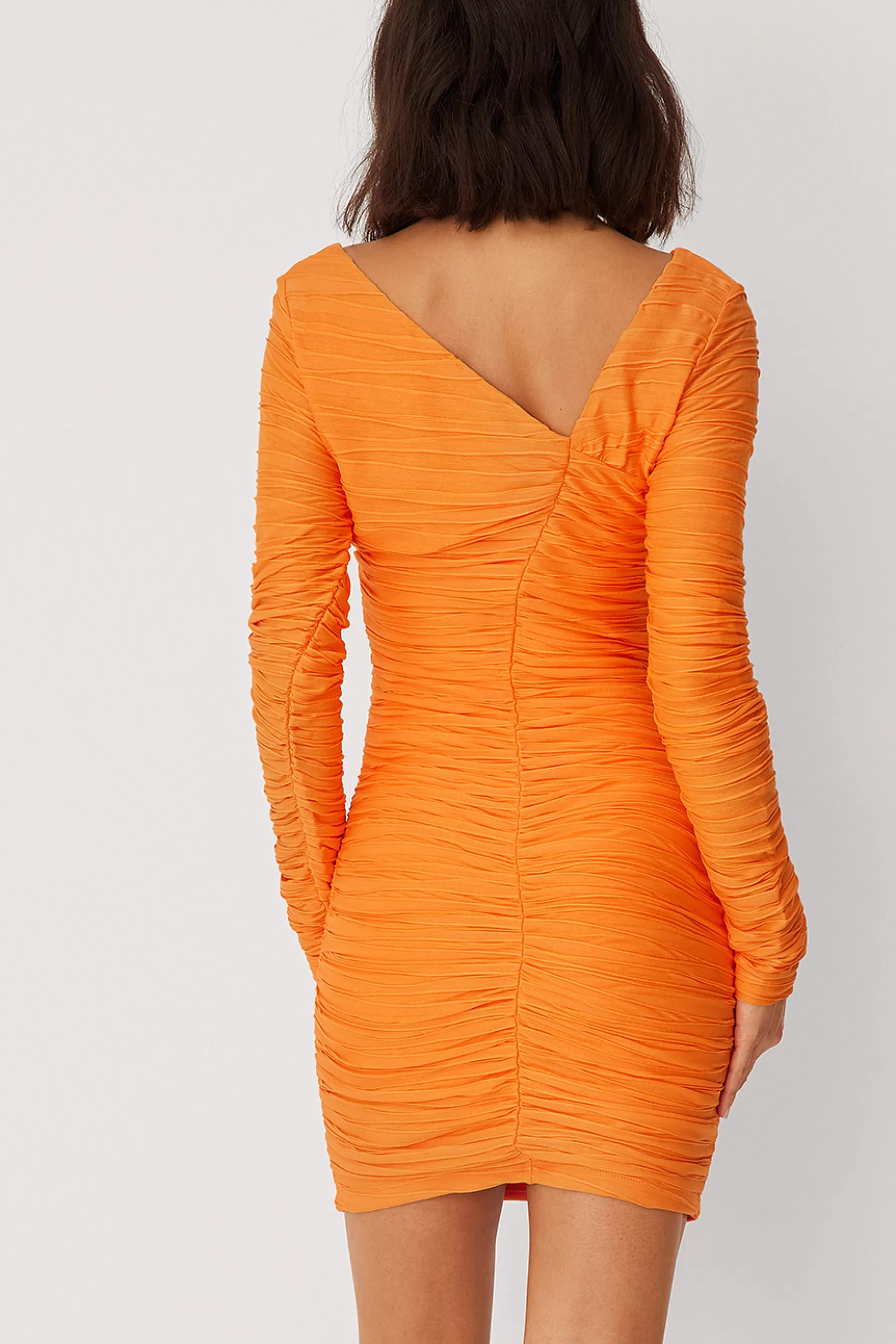 NA-KD Structured Mini Dress Orange