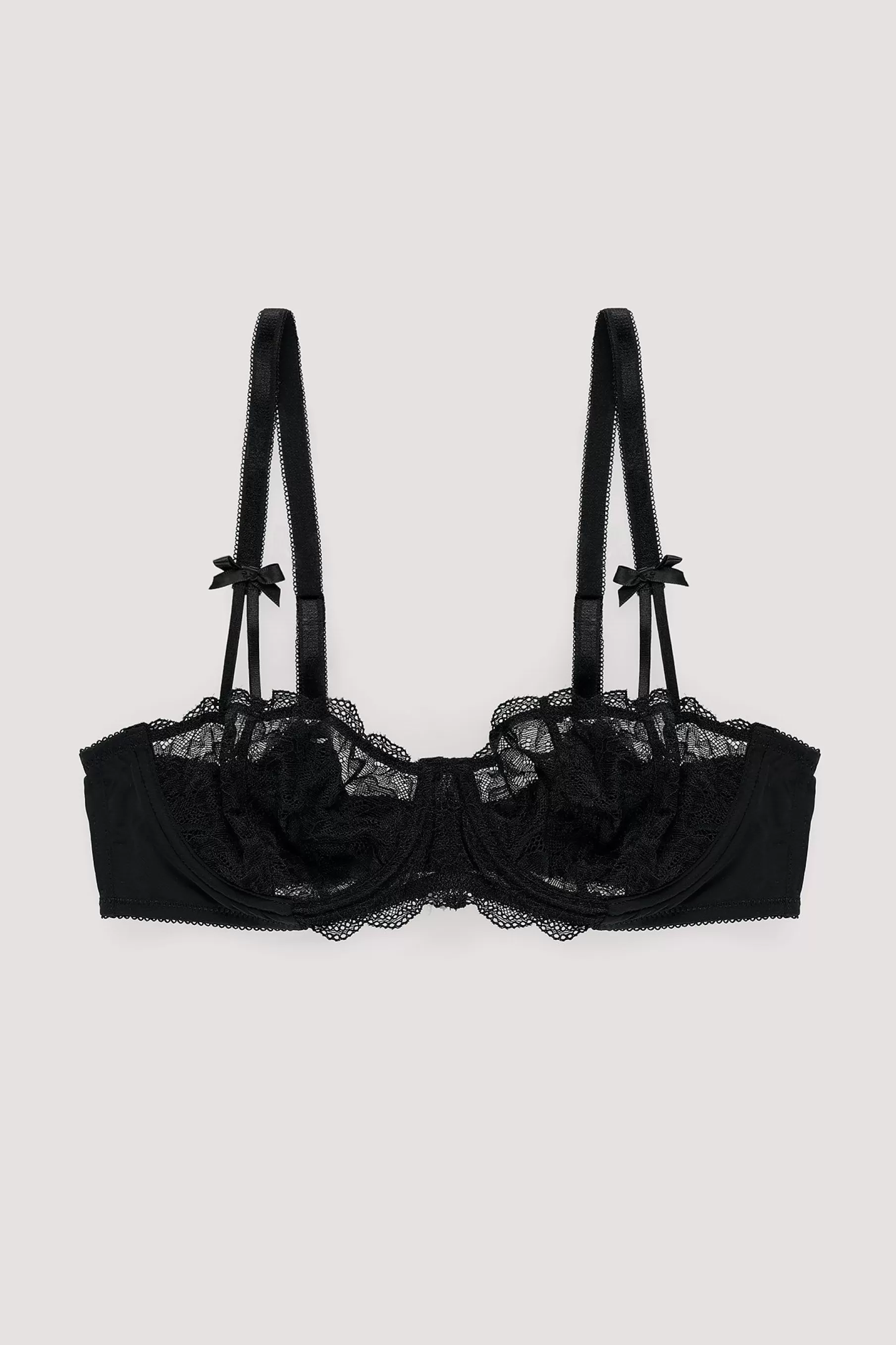 NA-KD Sugar Bow Lace Bra Black