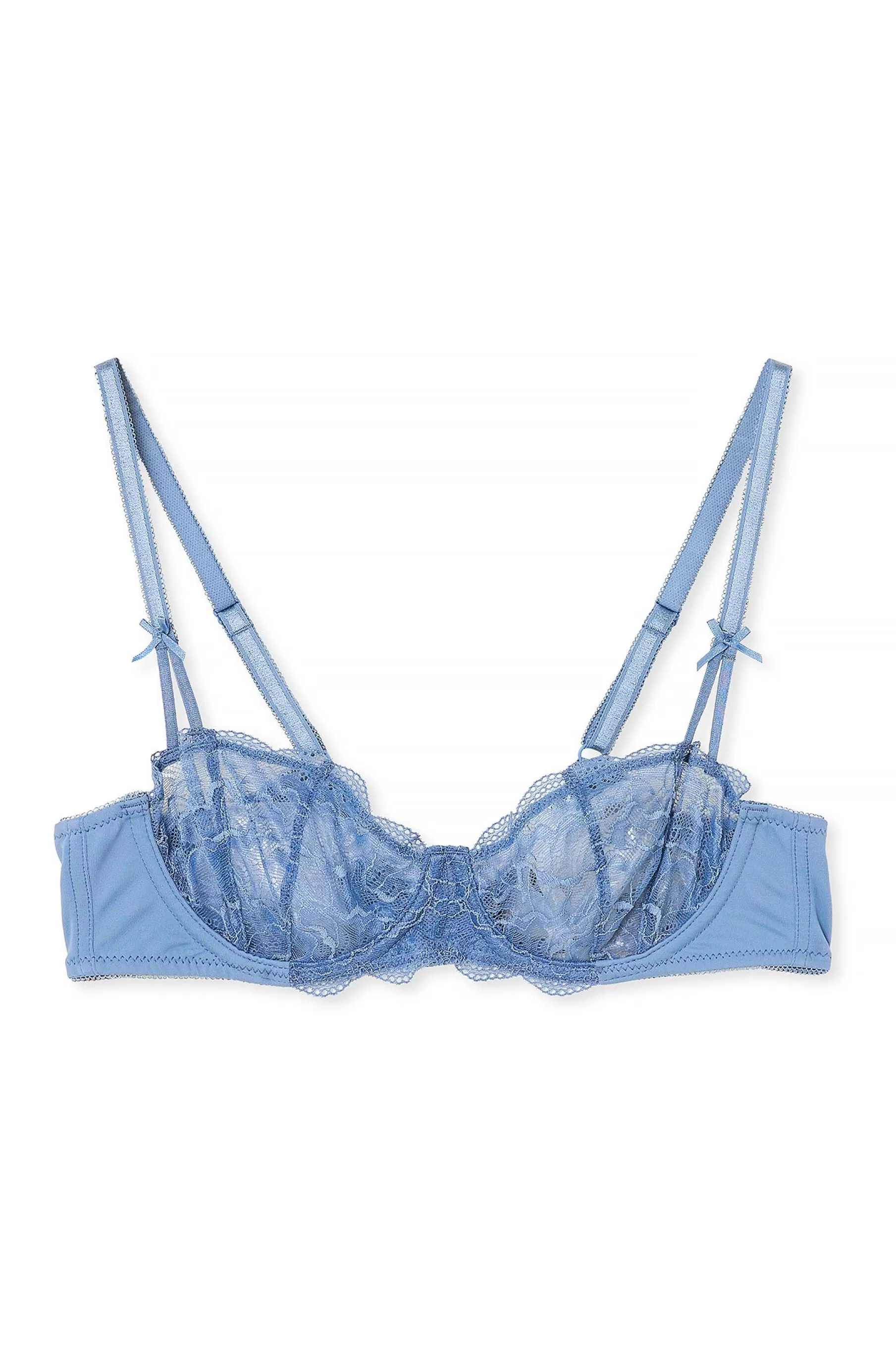 NA-KD Sugar Bow Lace Bra Blue