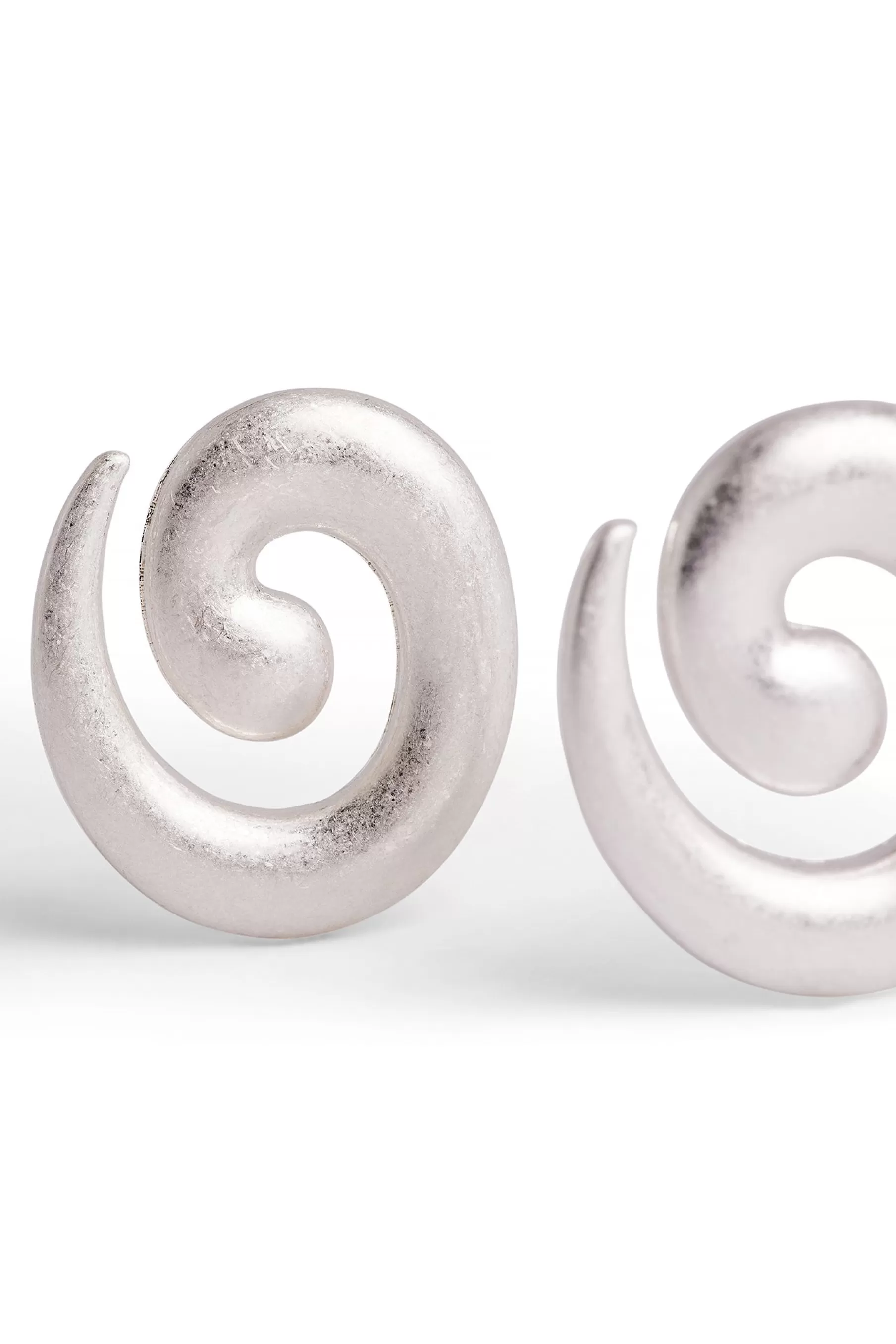 NA-KD Swirl Blob Earrings Silver