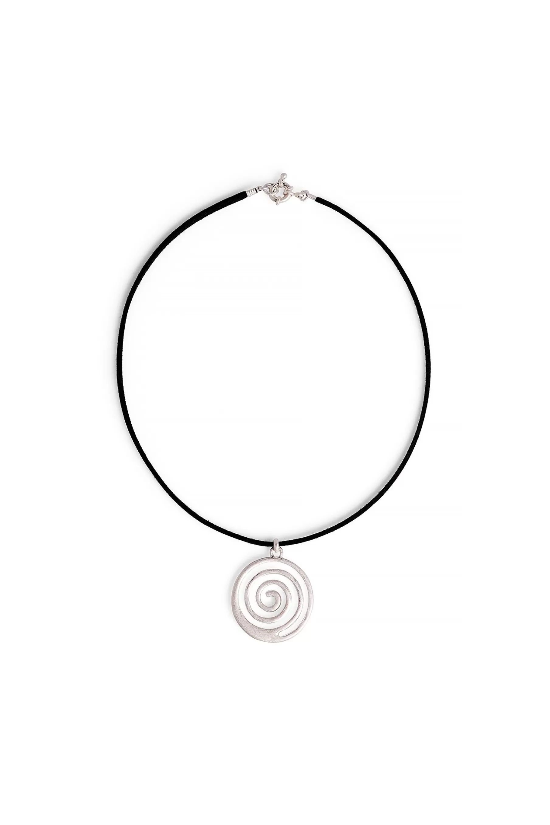 NA-KD Swirl Pendant Necklace Silver