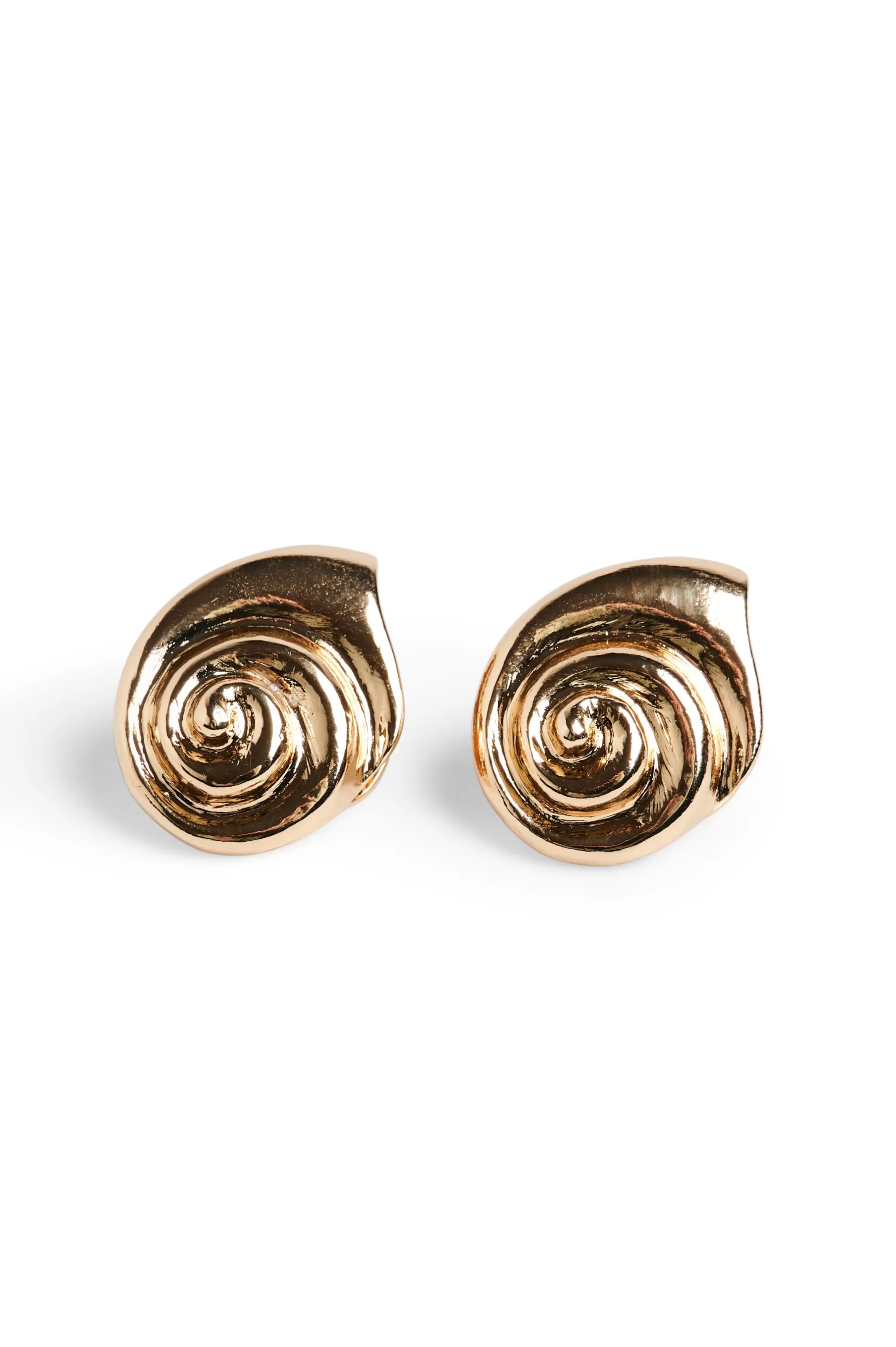 NA-KD Swirl Shell Earrings Gold