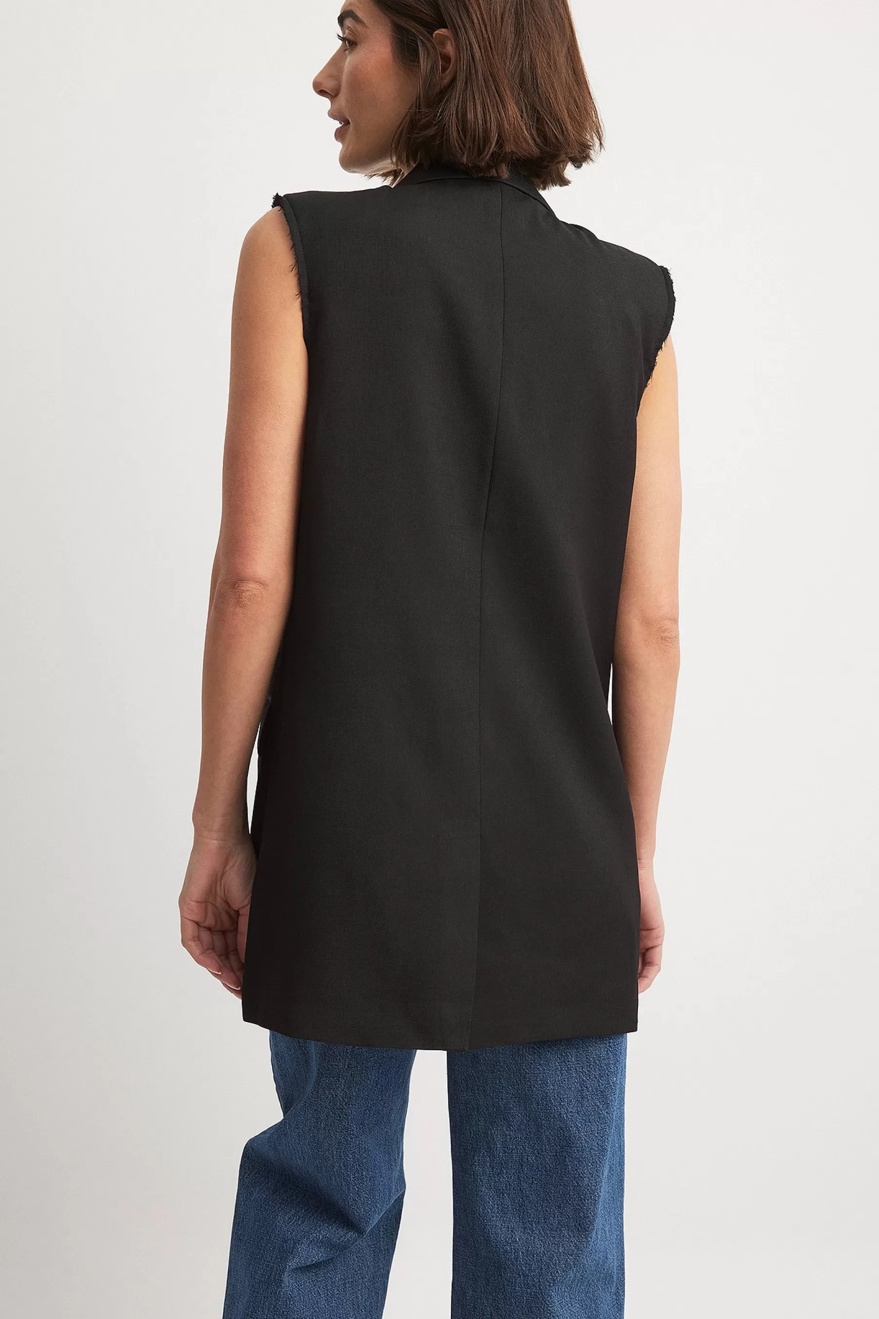 NA-KD Tailored Vest Black