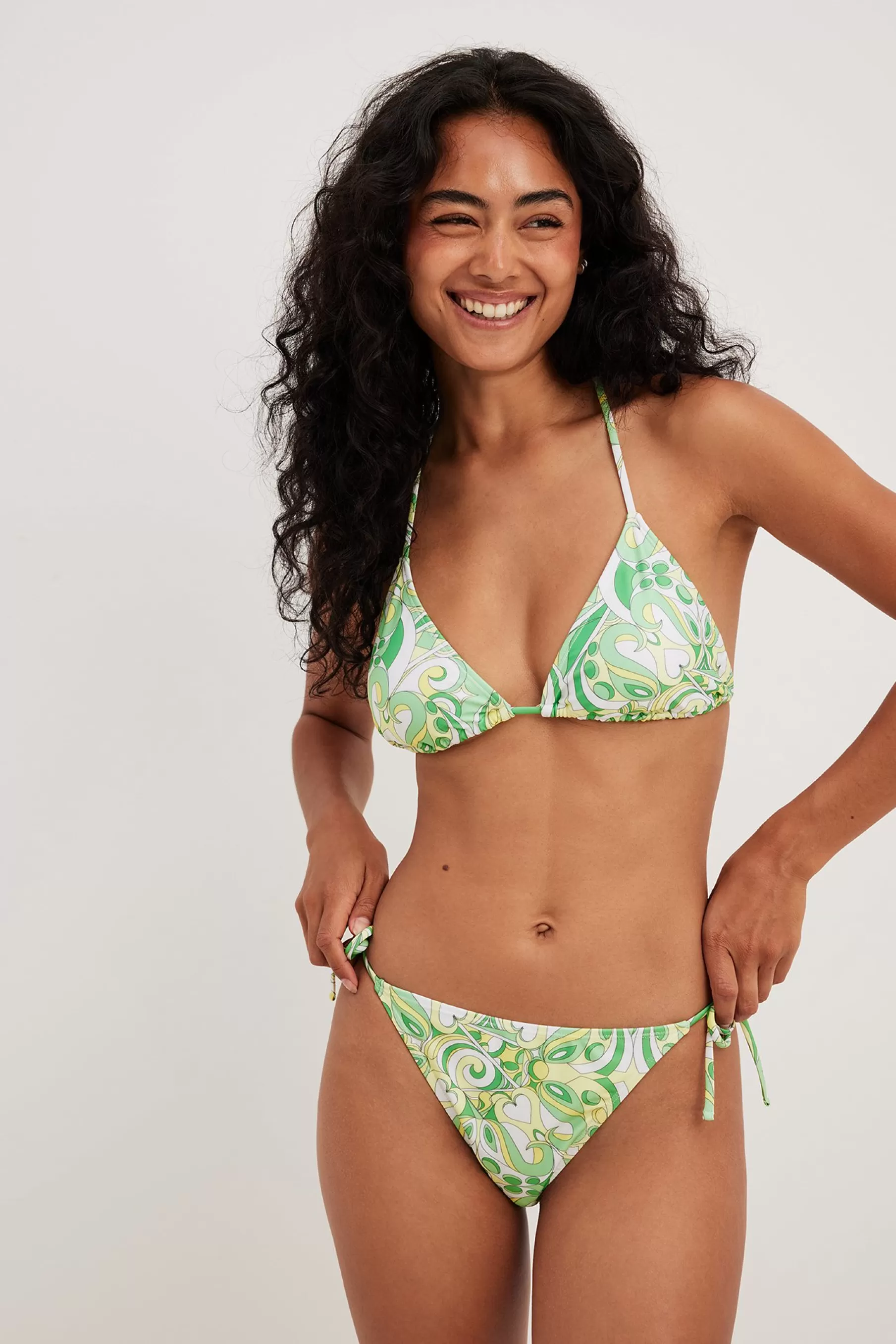 NA-KD Tie Bikini Bottoms Green