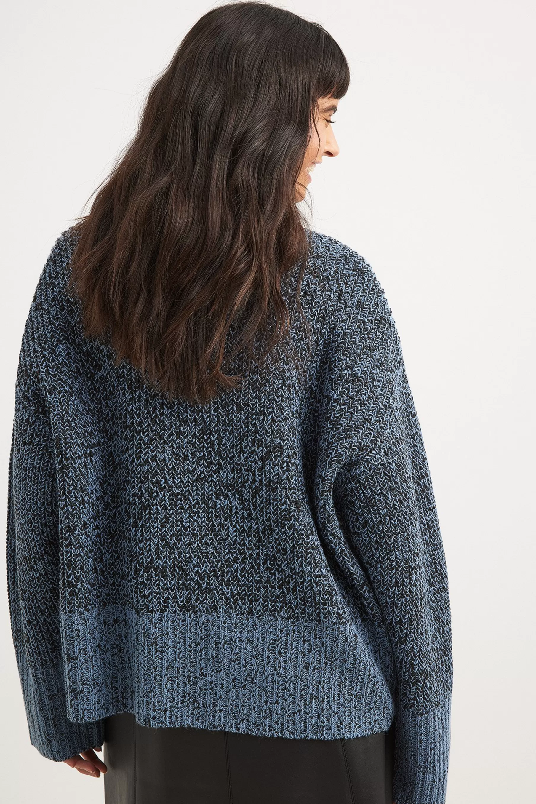 NA-KD Turtleneck Knitted Sweater Blue