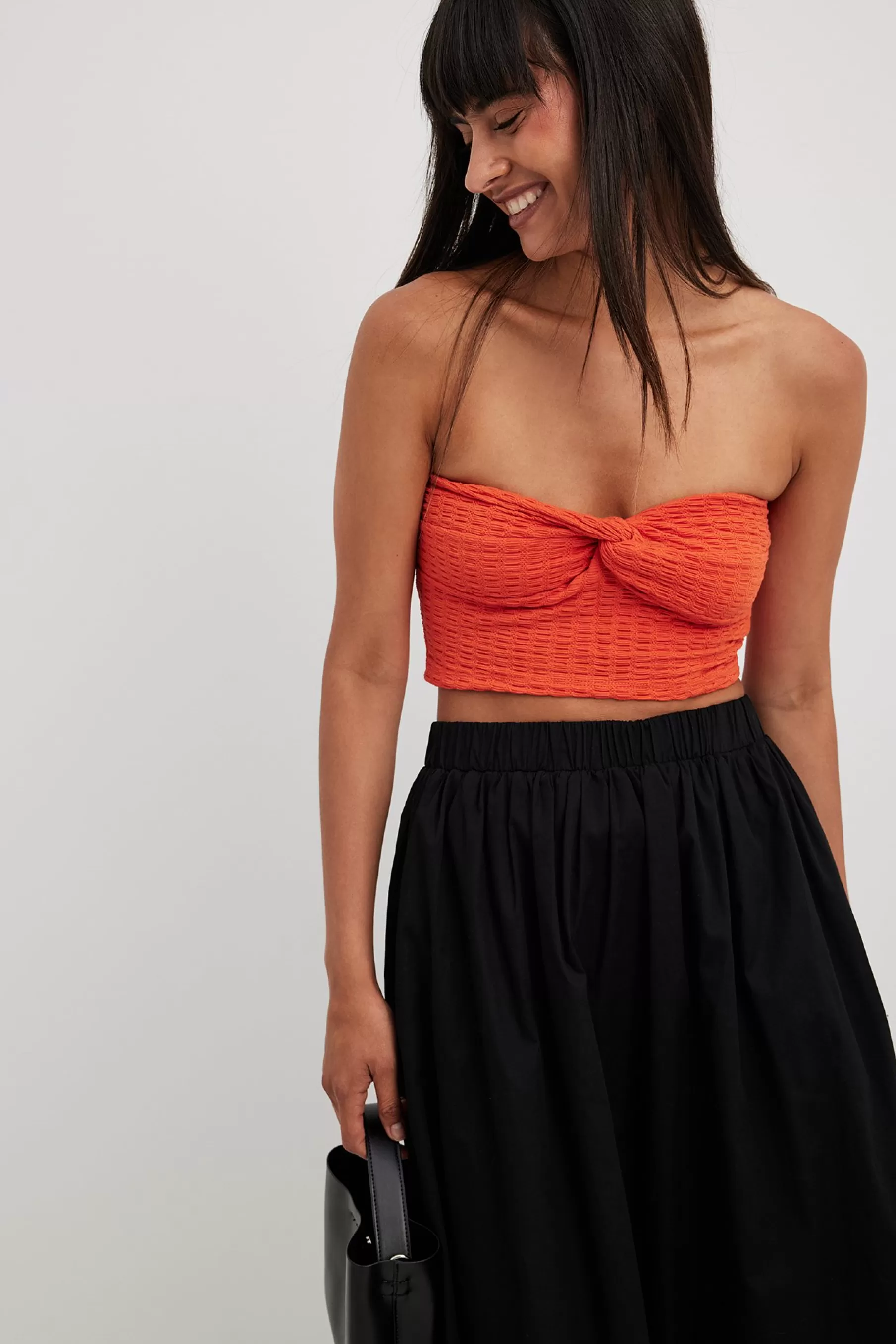 NA-KD Twist Structure Tube Top Orange