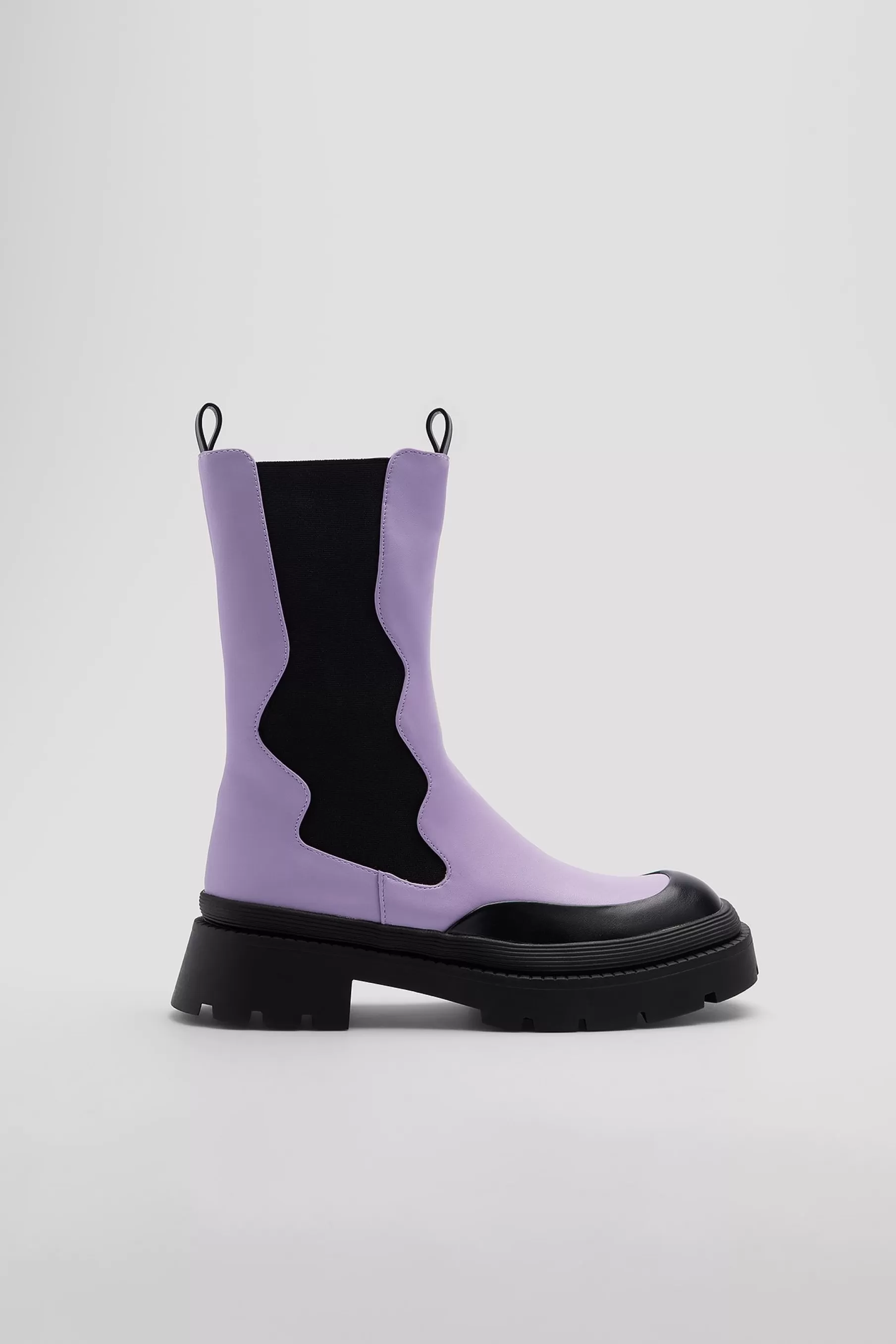 NA-KD Wavy Elastic Boots Purple