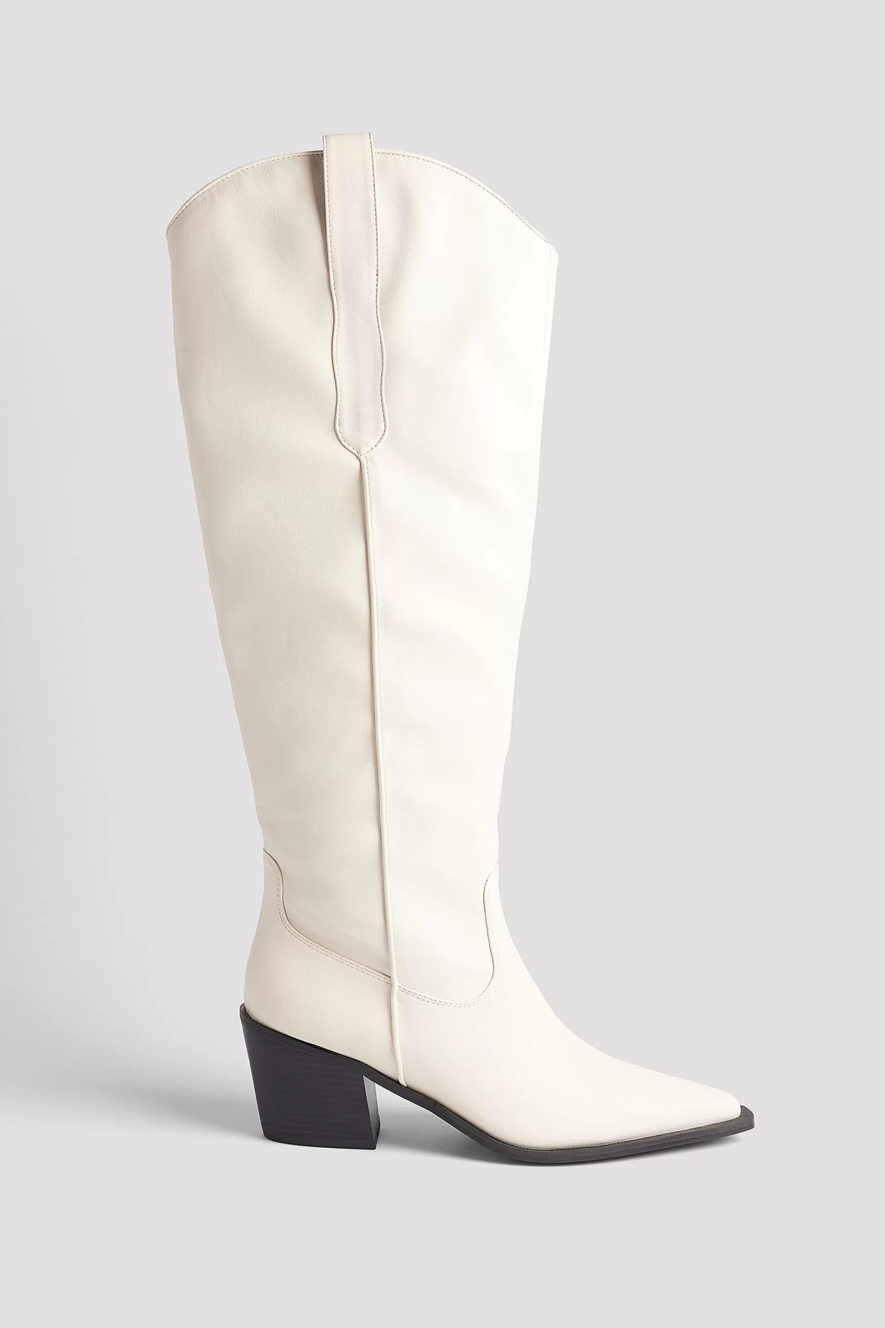 NA-KD Western Shaft Boots Offwhite