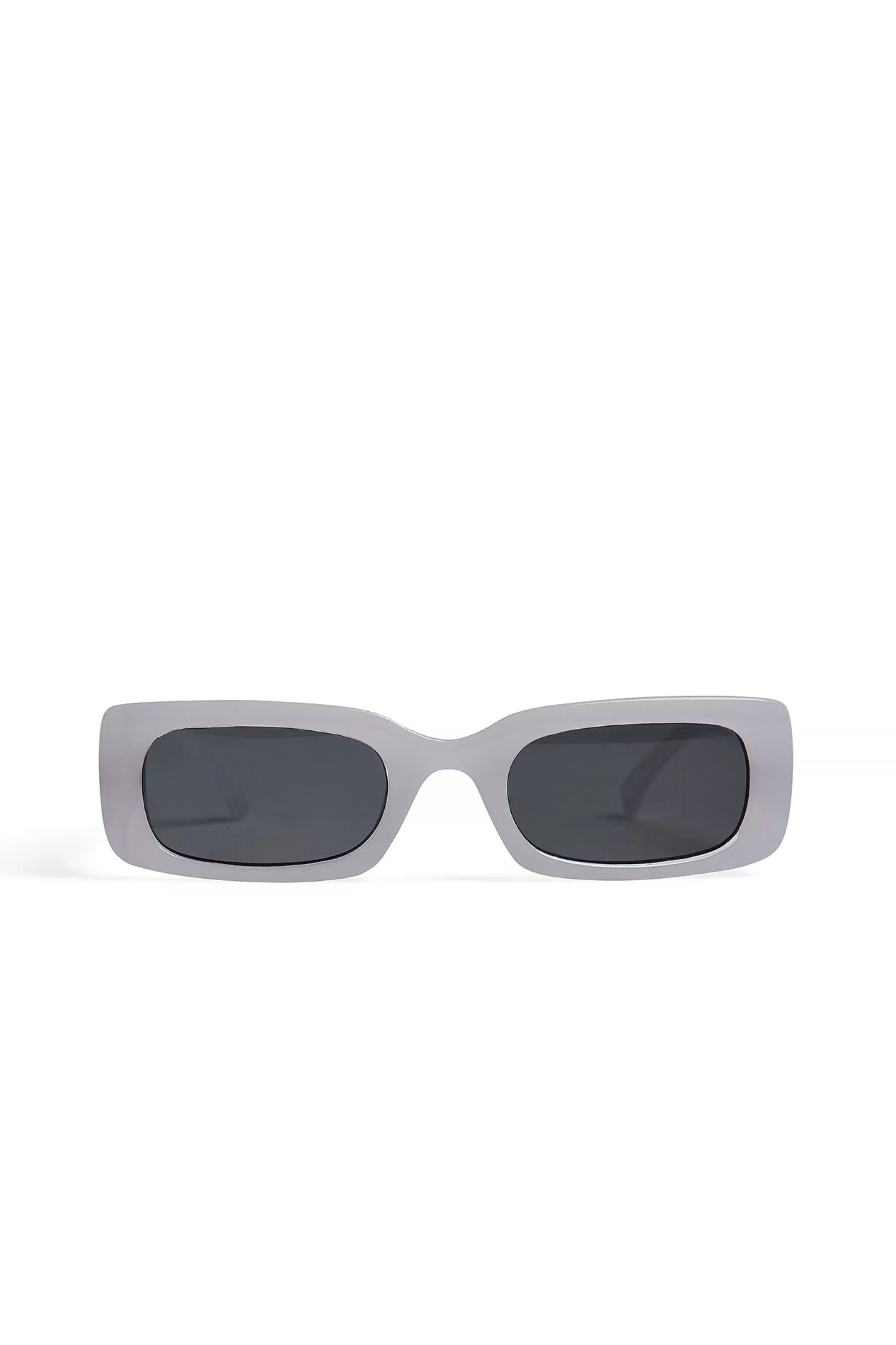 NA-KD Wide Retro Look Sunglasses White