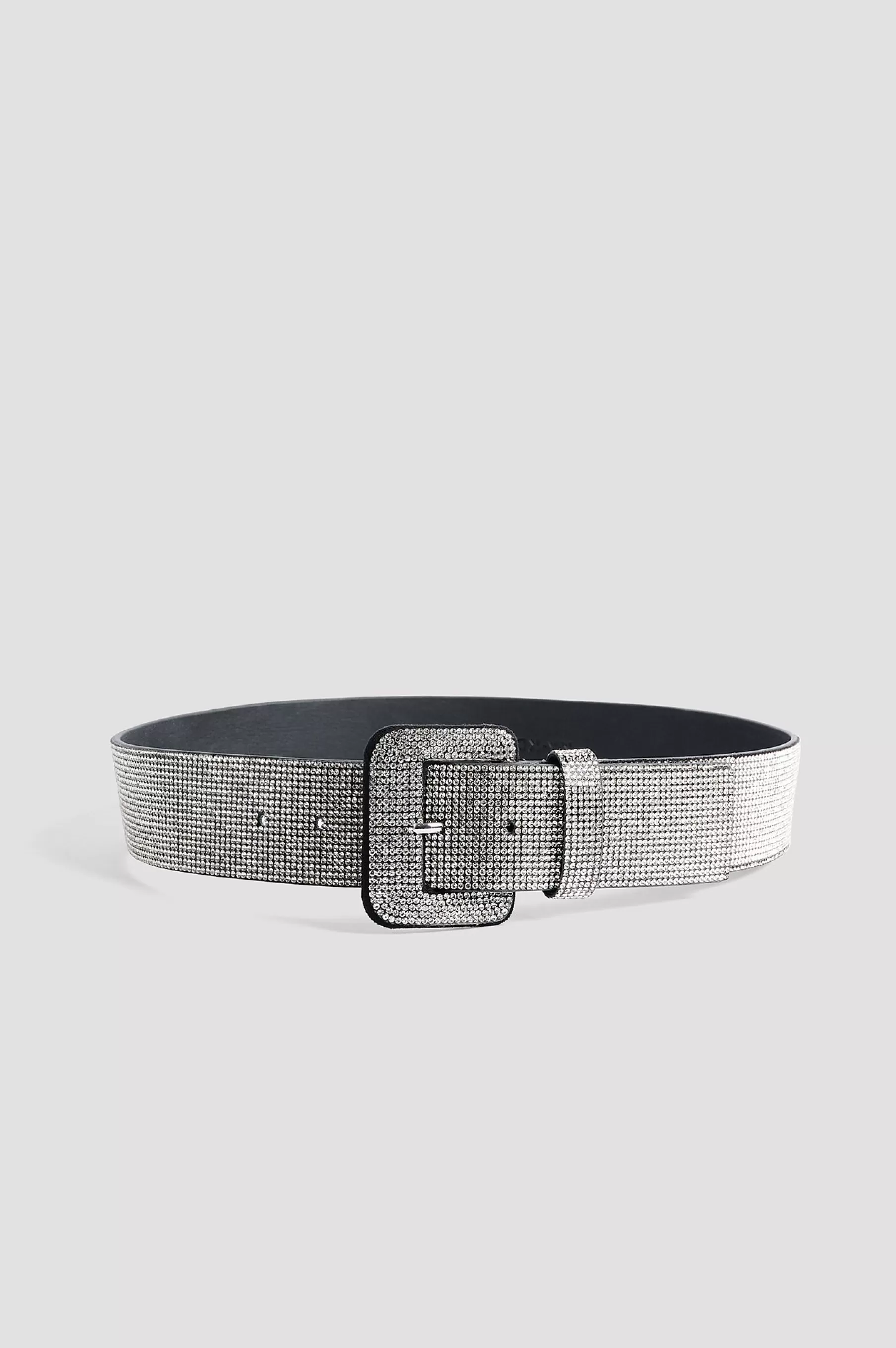 NA-KD Wide Sparkling Belt Black