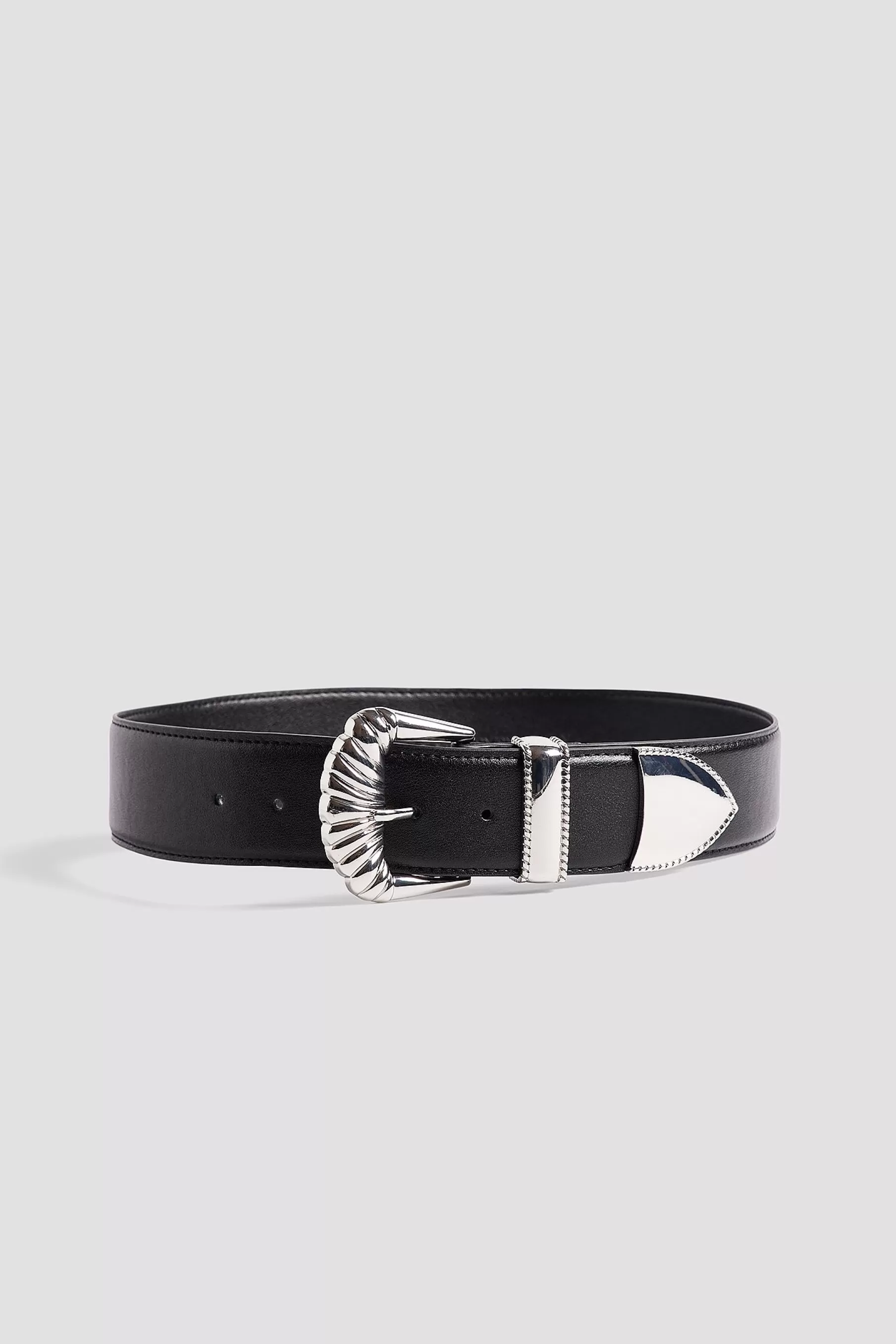 NA-KD Wide Western Belt Black