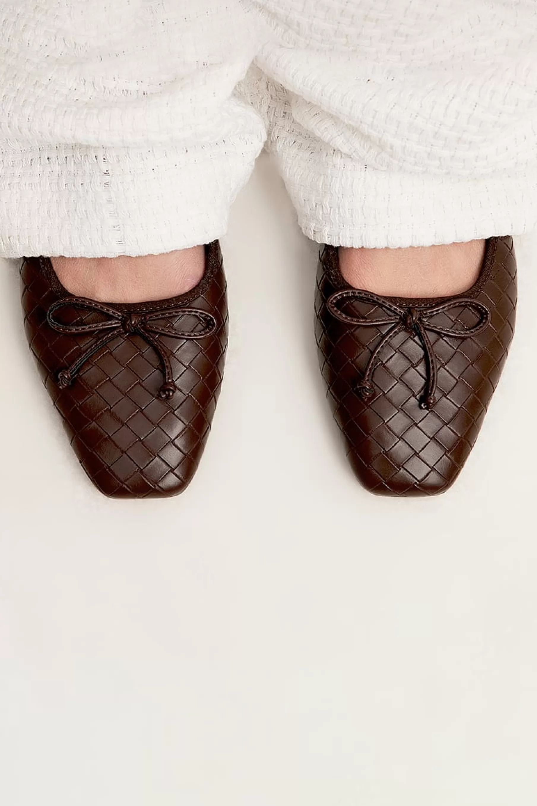 NA-KD Woven Ballerinas Brown