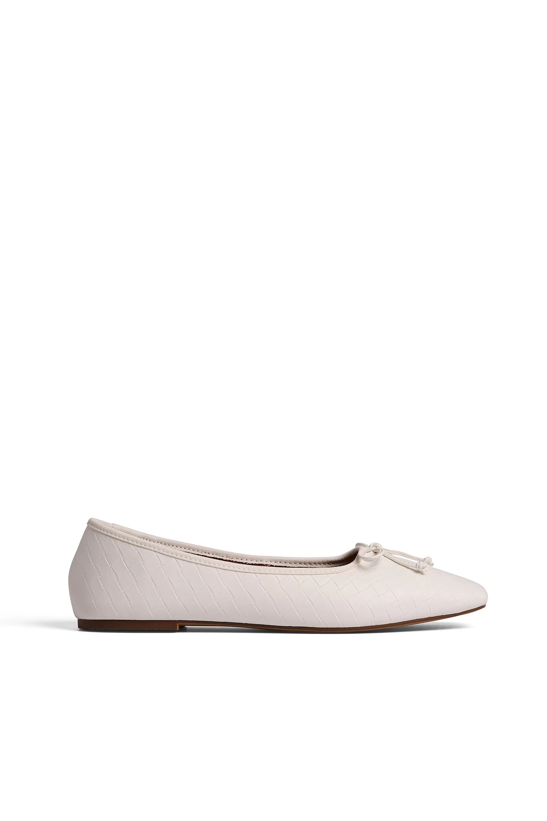 NA-KD Woven Ballerinas White